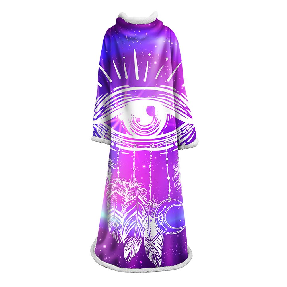 Digital Printed Blanket Dream Catcher - Blanket Robe With Sleeves - Image 40