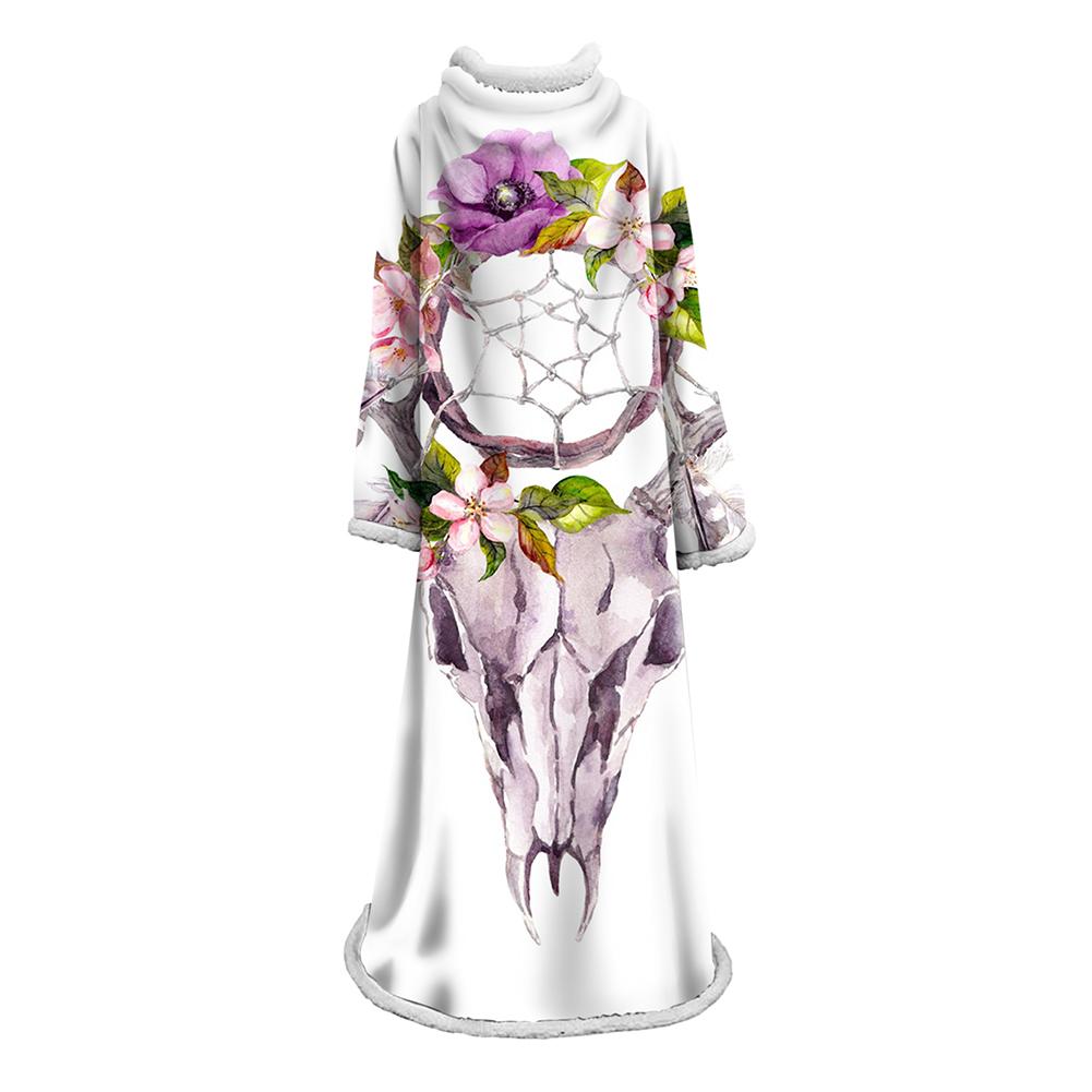 Digital Printed Blanket Dream Catcher - Blanket Robe With Sleeves - Image 45