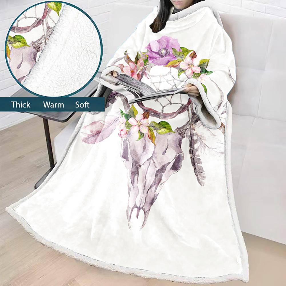 Digital Printed Blanket Dream Catcher - Blanket Robe With Sleeves - Image 46