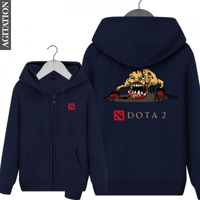 DOTA 2 Lifestealere Hoodies - Zip Up Black Hoodie - Image 3