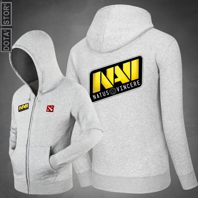 DOTA 2 Na`Vi Team Fashion Hoodies - Zip Up Yellow Hoodie - Image 3