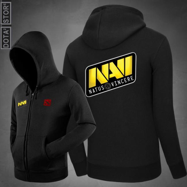 DOTA 2 Na`Vi Team Fashion Hoodies - Zip Up Yellow Hoodie - Image 4