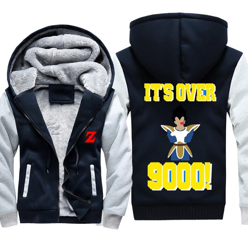 Dragon Ball Z Jackets - Vegeta It's Over 9000 Fleece Jacket - Image 4