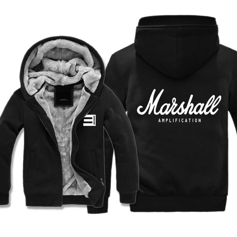 Eminem Jackets - Solid Color Eminem Marshall Super Cool Fleece Jacket - Image 3