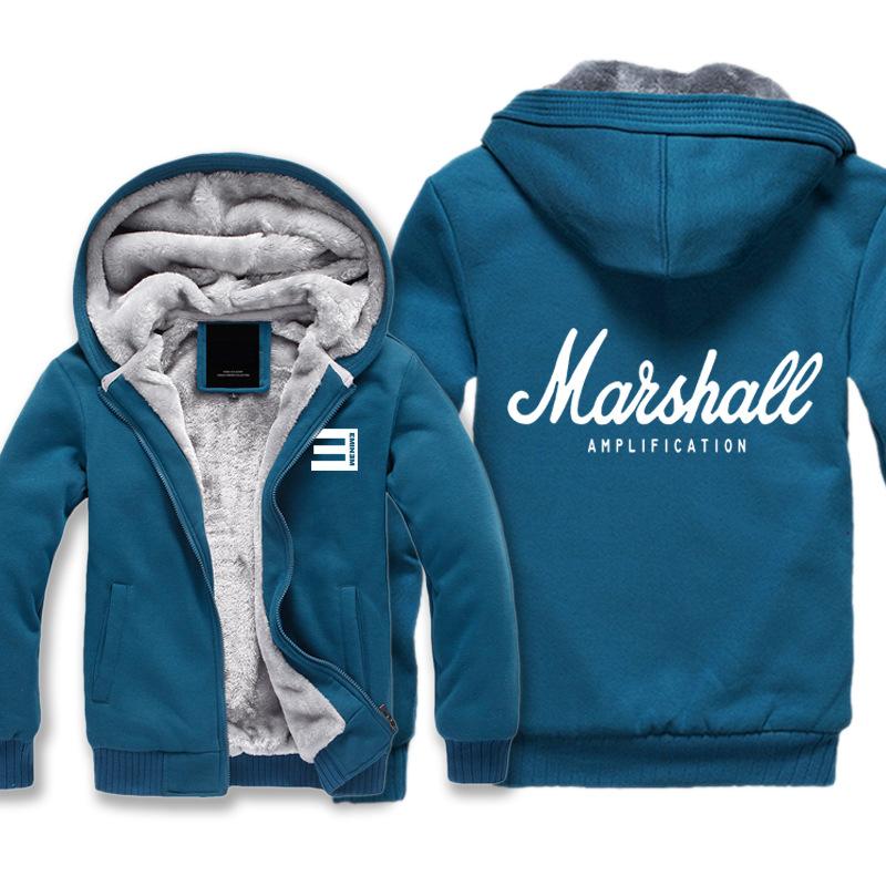 Eminem Jackets - Solid Color Eminem Marshall Super Cool Fleece Jacket - Image 5