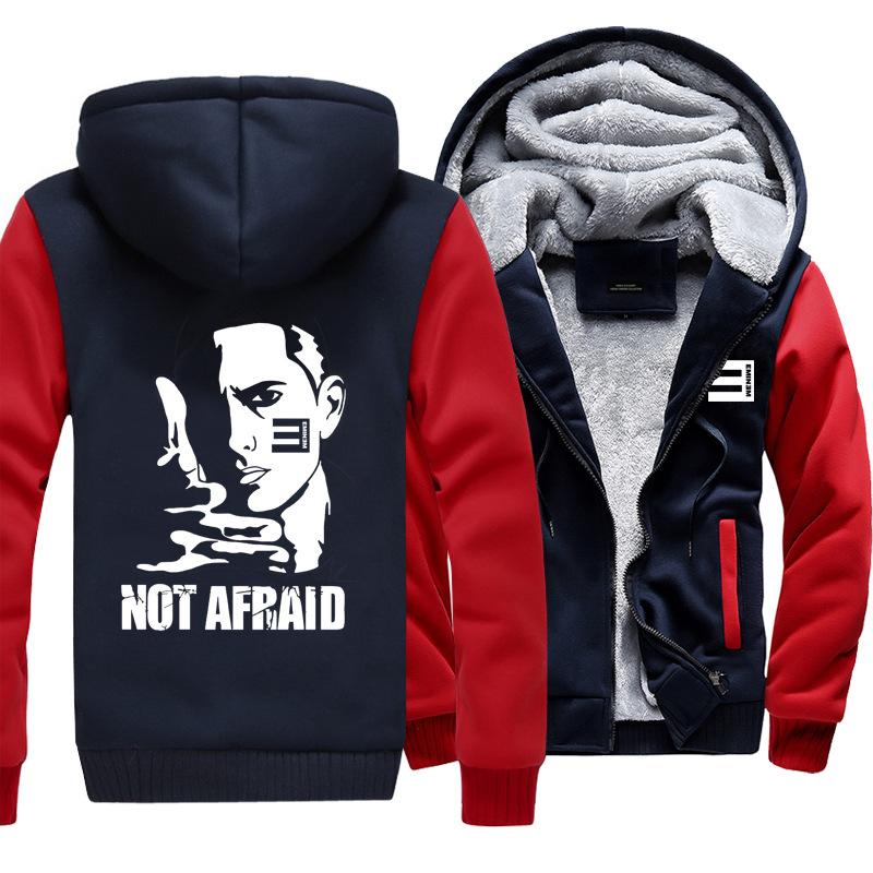 Eminem Jackets - Solid Color Eminem Not Afraid Super Cool Fleece Jacket - Image 3