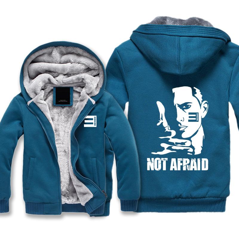 Eminem Jackets - Solid Color Eminem Not Afraid Super Cool Fleece Jacket - Image 4
