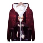 Fate Stay Night 3D Printed Zipper Hoodies - Fashion Hooded Sweatshirt Pullover