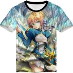 Fate Zero Fate/Stay Night Hoodies - 3D Printed Anime T-Shirt Funny Short Sleeve Tee Tops