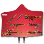 Fortnite Hooded Blankets - Fortnite New Legend Weapon Red Fleece Hooded Blanket