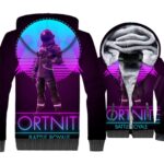 Fortnite Jackets - Solid Color Fortnite Game Series DARK VOYAGER Wing Super Cool 3D Fleece Jacket