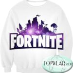 Fortnite Sweatshirts - Battle Royale White 3D Sweatshirt