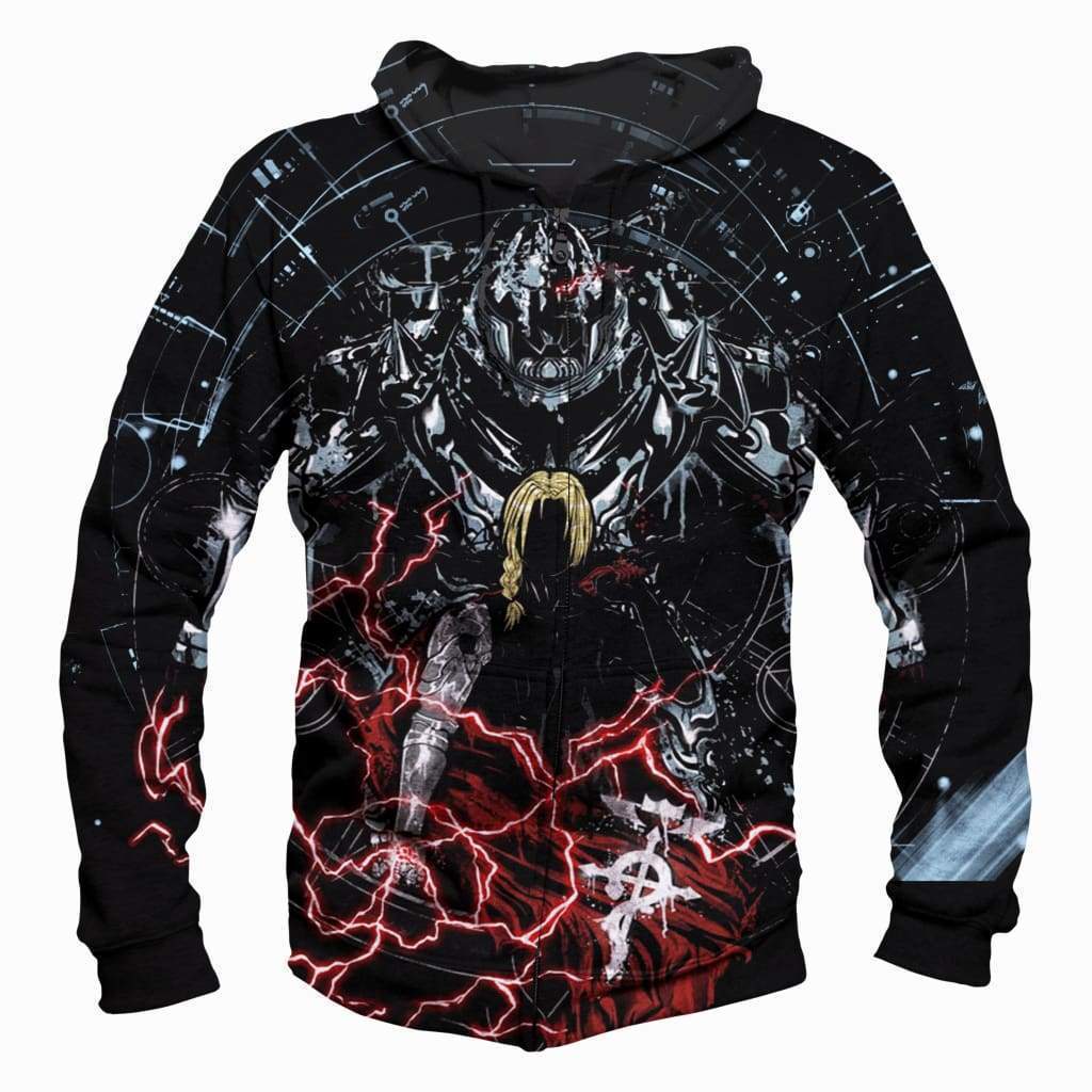 Fullmetal Alchemist Brotherhood Hoodies - Pullover Black Eye Hoodie - Image 3