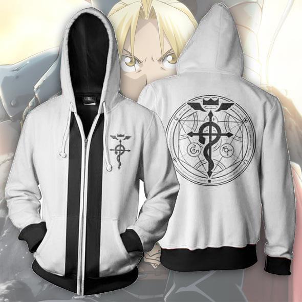 Fullmetal Alchemist Edward Elric Hoodies - Zip Up Red Hoodie Jacket - Image 5