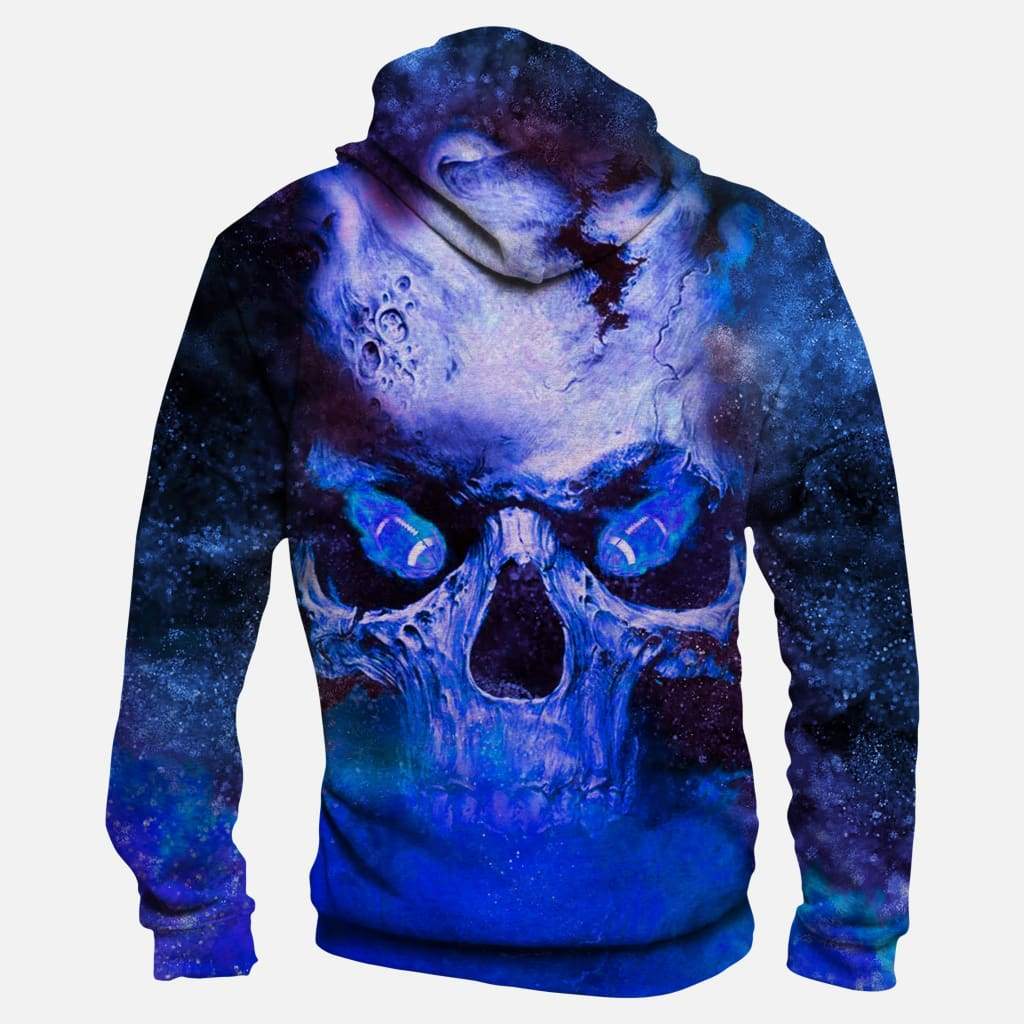 Funny Skull Notre Dame Irish Hoodies - Pullover Fighting Blue Hoodie - Image 4