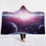 Galaxy Hooded Blanket - Planetary Orbit Blanket