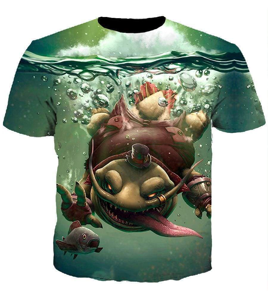 League Of Legend Tahm Kench Hoodies - Pullover Green Hoodie - Image 4