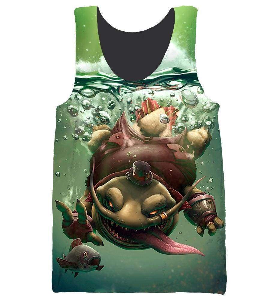 League Of Legend Tahm Kench Hoodies - Pullover Green Hoodie - Image 5