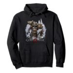 God of War Hoodie - Casual God of War Troll and Drauger Black Hooded Sweatshirt