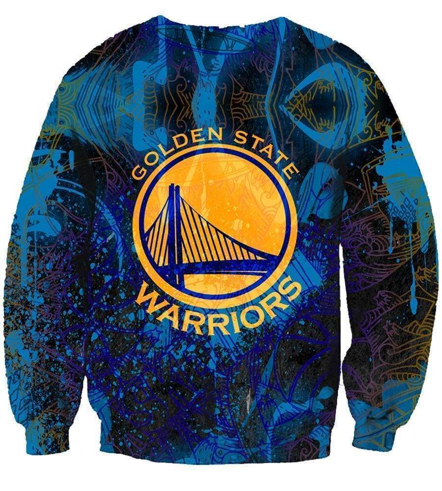 Golden State Warriors Hoodies - Pullover Blue Hoodie - Image 5