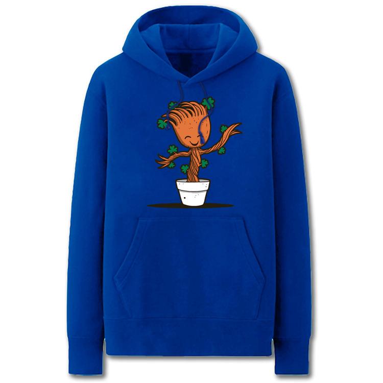 Guardians of the Galaxy Hoodies - Solid Color Groot Cartoon Style Cute Fleece Hoodie - Image 5