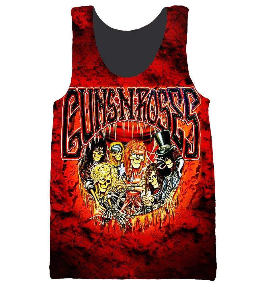 Gun N' Roses Hoodies - Pullover Red Hoodie - Image 5