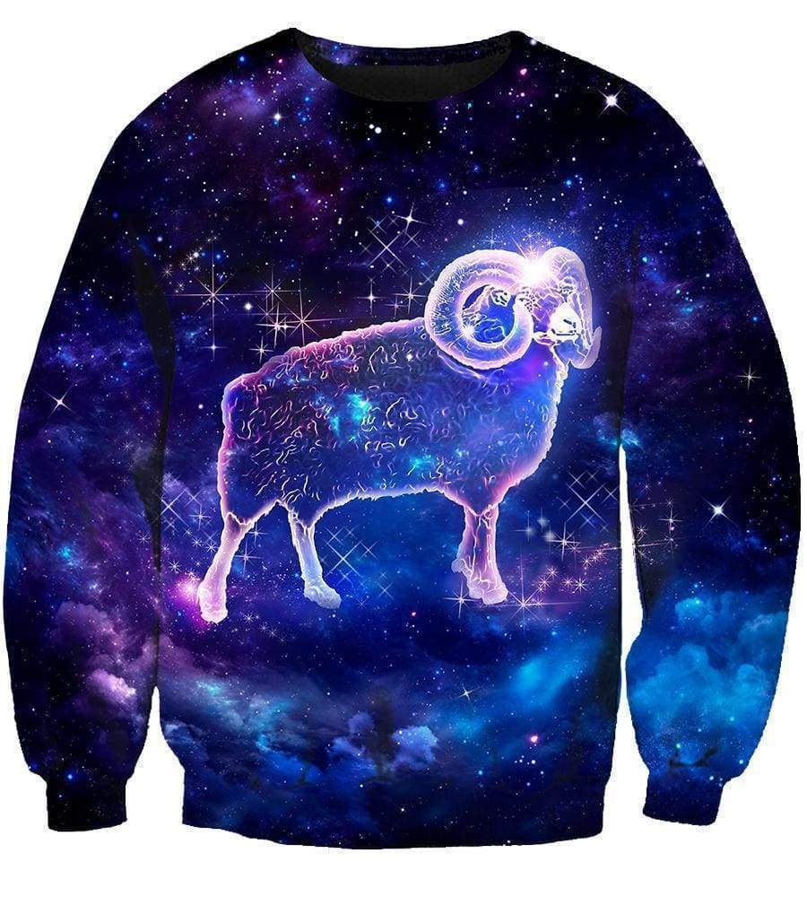 Horoscope Aries Hoodies - Pullover Black Hoodie - Image 5