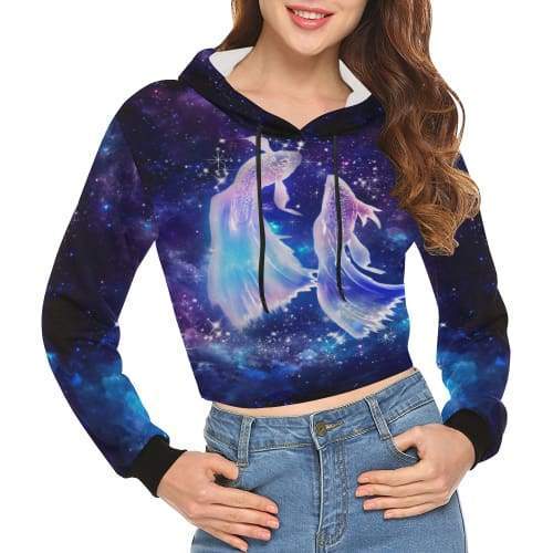 Horoscope Pisces Hoodies - Pullover Black Hoodie - Image 11
