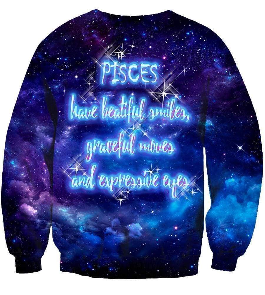 Horoscope Pisces Hoodies - Pullover Black Hoodie - Image 6