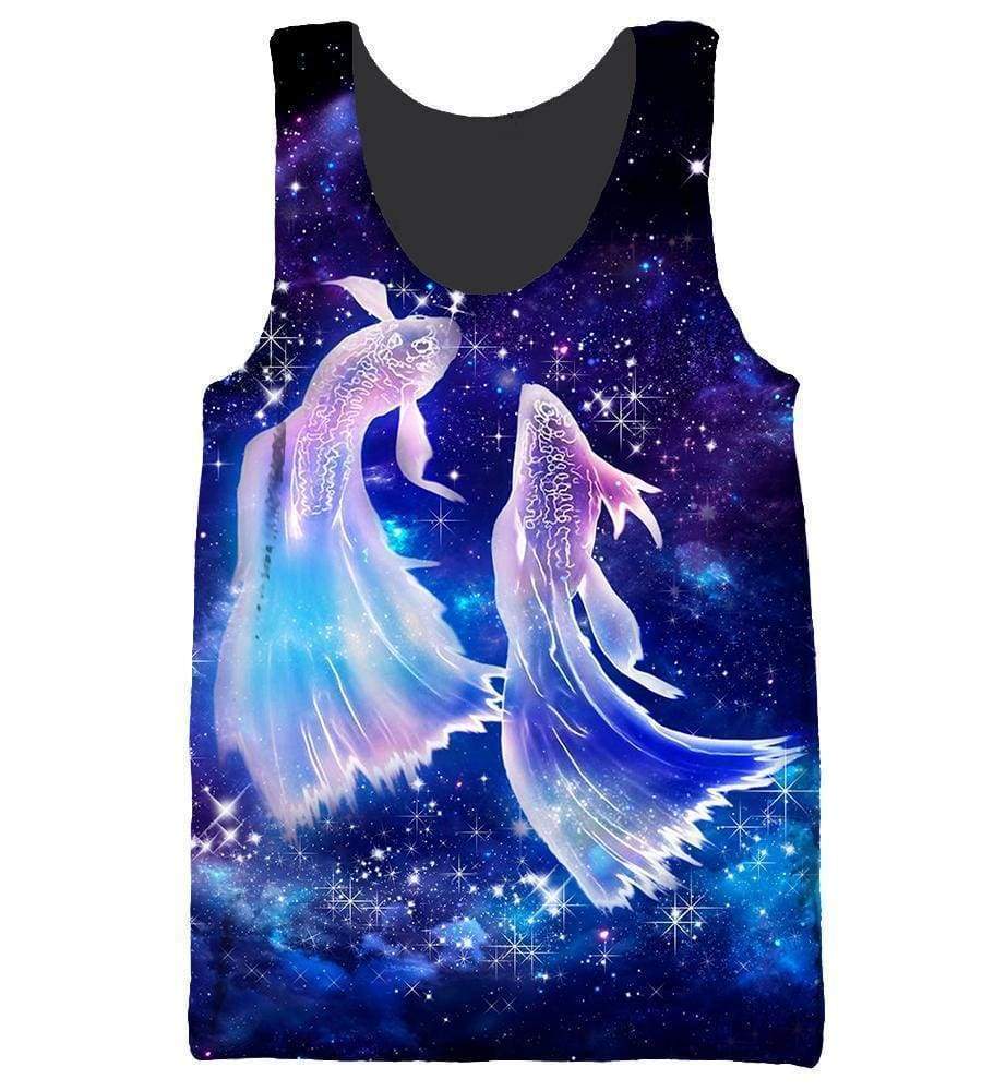 Horoscope Pisces Hoodies - Pullover Black Hoodie - Image 9