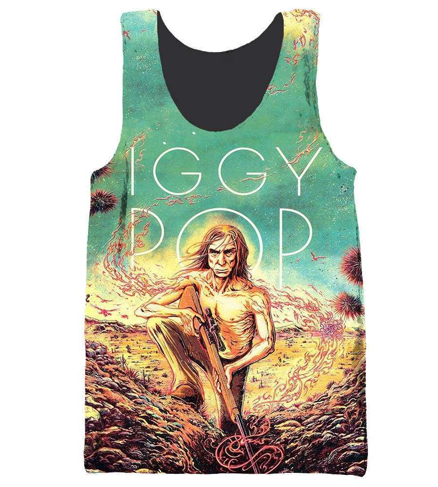 Iggy Pop Hoodies - Pullover Blue Hoodie - Image 5