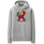 Iron Man Hoodies - Solid Color Super Hero IronMan Cartoon Style Fleece Hoodie
