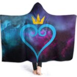 Kingdom Hearts Blanket Wearable Sherpa Fleece Flannel Hooded