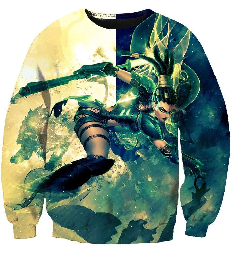 League of Legends Nidalee Hoodies - Pullover Yellow Hoodie - Image 3