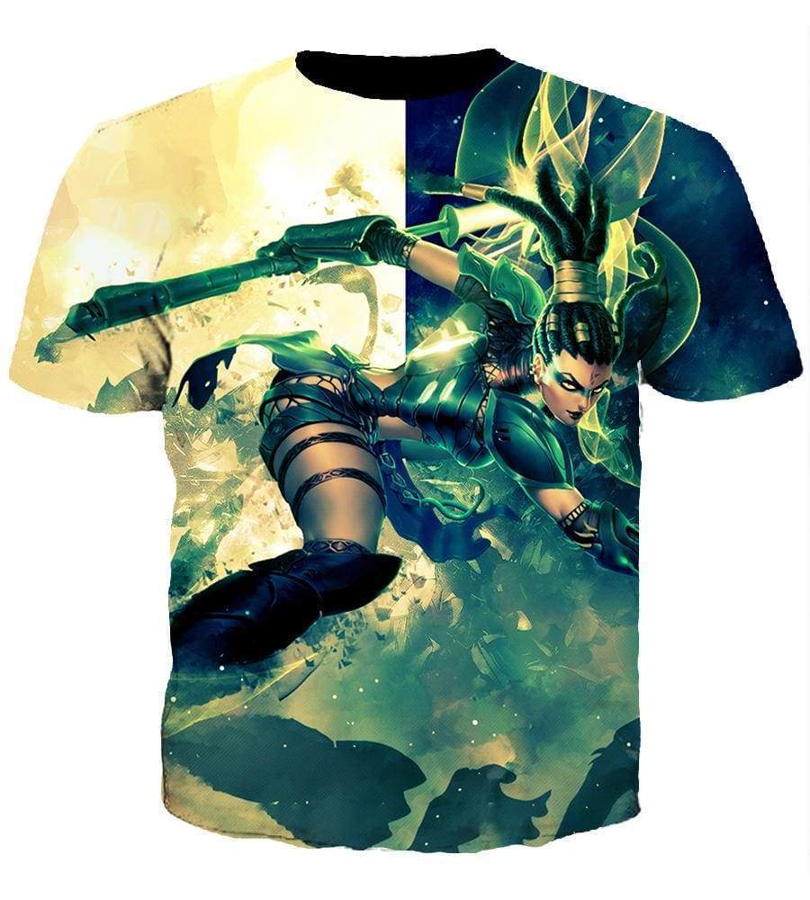 League of Legends Nidalee Hoodies - Pullover Yellow Hoodie - Image 4