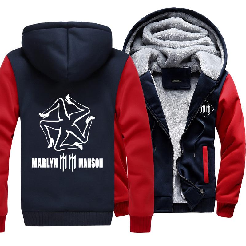 Marilyn Manson Jackets - Solid Color Marilyn Manson Music Album Super Cool Fleece Jacket - Image 5
