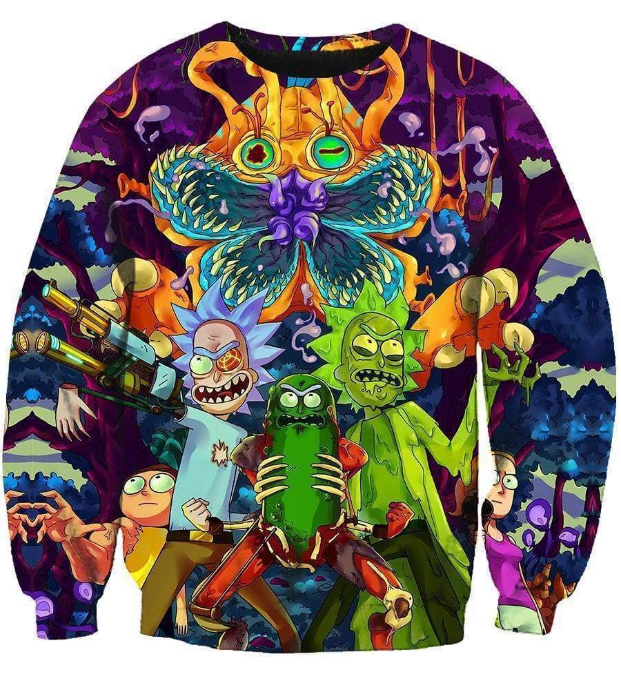 Rick and Morty Pickle Rick Hoodies - Pullover Colorful Hoodie - Image 3