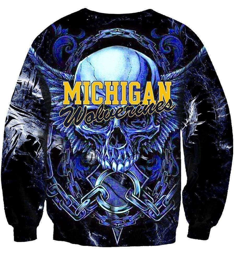 Michigan Wolverines Hoodies - Pullover Black Hoodie - Image 5