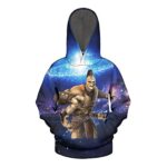 Mortal Kombat Hoodie - Goro Blue Purple Unisex 3D Print Pullover Drawstring Hoodie