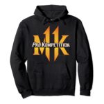Mortal Kombat Hoodie - Mortal Kombat Pro Kompetition Logo 3D Print Black Pullover Drawstring Hoodie