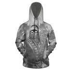 Mortal Kombat Hoodie - Scorpion Gray Unisex 3D Print Pullover Drawstring Hoodie