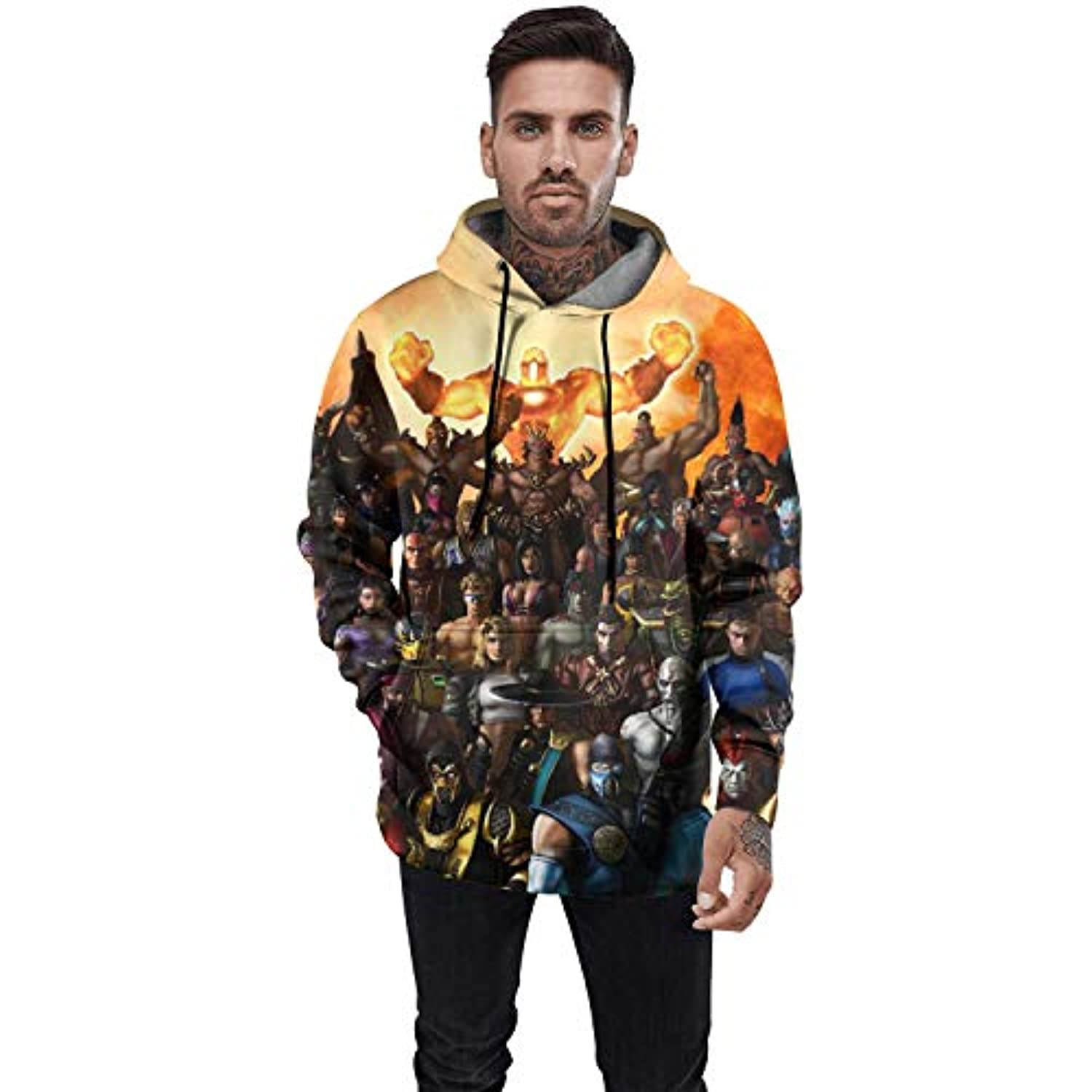 Mortal Kombat Hoodie - Unisex Characters 3D Print Pullover Drawstring Hoodie - Image 3