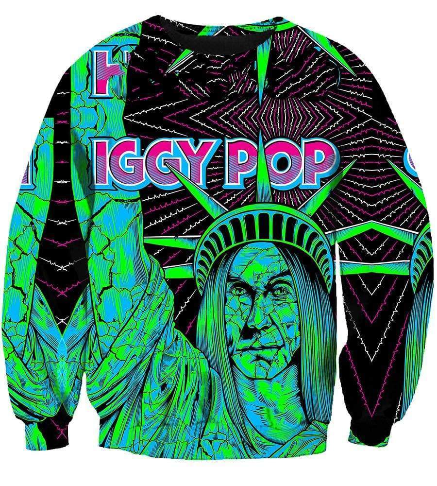 Iggy Pop Hoodies - Pullover Green Hoodie - Image 3
