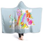 My Little Pony Hooded Blanket - 3D Print Fleece Wearable Hooded Blanket for Kids Teens Adults