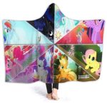 My Little Pony Hooded Blanket - 3D Print Fleece Wearable Hooded Blanket for Kids Teens Adults