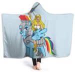 My Little Pony Hooded Blanket - 3D Print Fleece Wearable Hooded Blanket for Kids Teens Adults