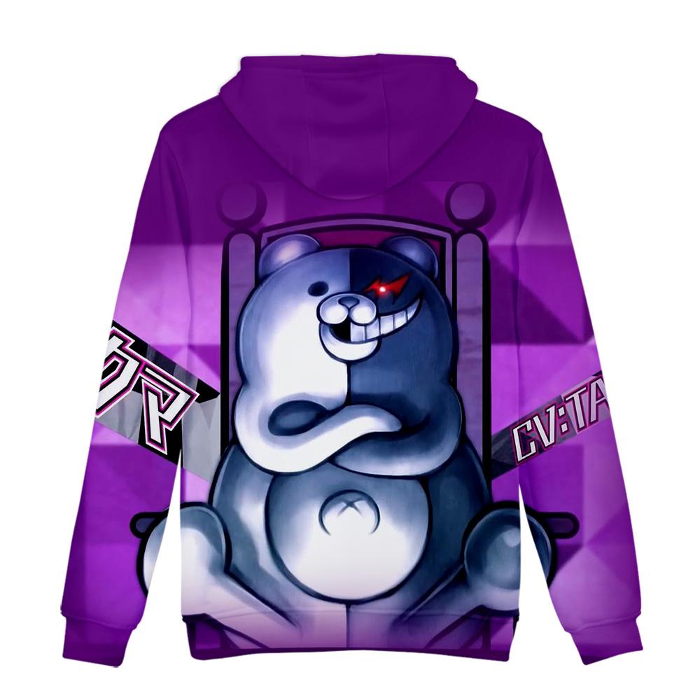 New Purple 3D Print Monokuma Hoodies - Image 4