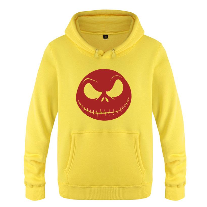 Nightmare Before Christmas Jack Hoodies - Nightmare Before Christmas Hoodies - Cool Jack Red Skull Icon Christmas Hoodie - Image 3