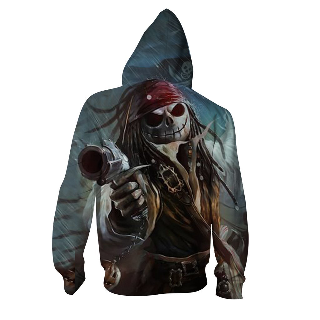 Nightmare Before Christmas Jack Hoodies - Nightmare Before Christmas Hoodies - Pirate Jack Pull Over Hoodie - Image 4