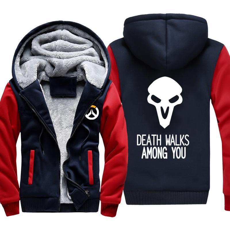 Overwatch Death Walks Jackets- Zip Up Among You Fleece Jacket - Image 3